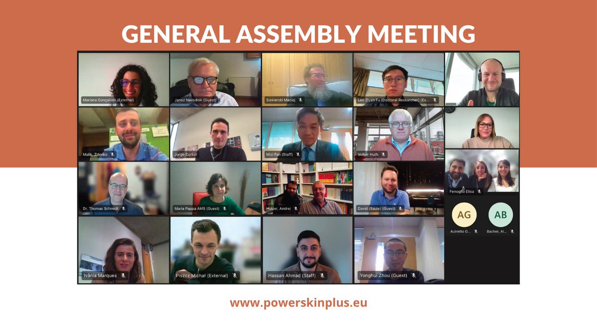 PowerskinPlus's tweet photo. Today was the #Powerskinplus 8th General Assembly Meeting! The consortium has presented updates on the work packages and part of the meeting was an exploitation workshop. Thanks to all partners for participation! https://t.co/Sb8NugJkC8