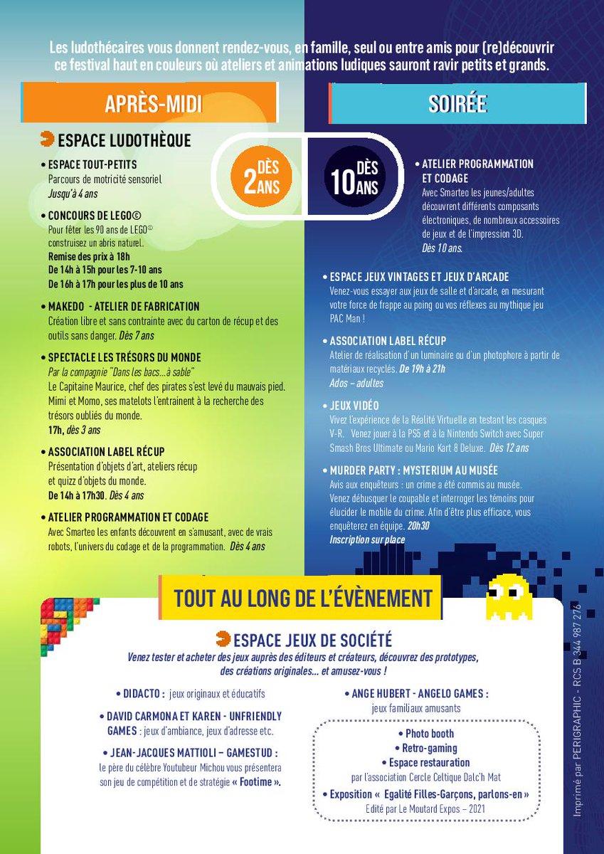 RDV le 26 novembre au Festival Des Ludothèques à l’espace René L’Helguen à Athis-Mons. Au programme: rencontres, concours, jeux et spectacles ✨, et aussi des ateliers de robotique proposés par <a href="/smarteo_co/">Smarteo.co</a> pour les enfants dès 4 ans pour coder avec de vrais robots 🤖! @GrandOrly