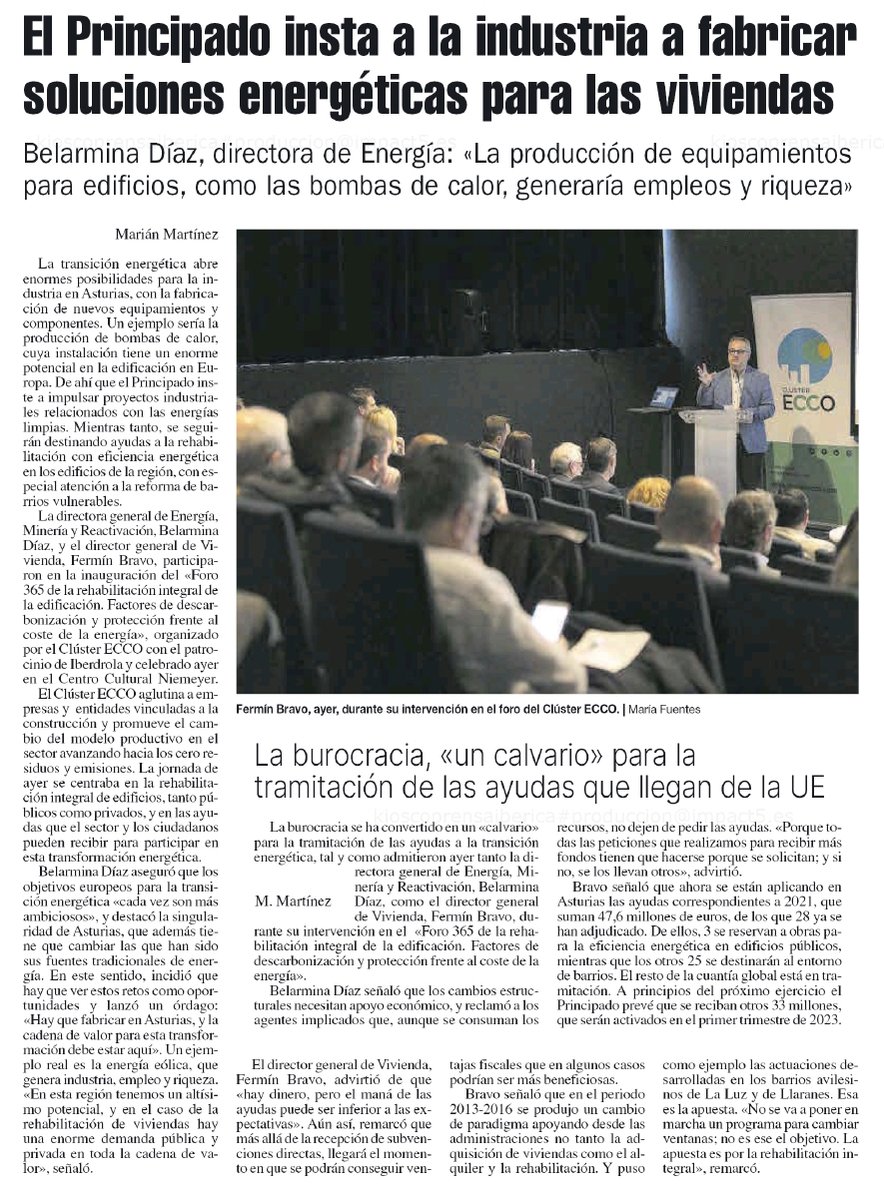 Colegio de Aparejadores de Asturias (@aparejastur) on Twitter photo Nuestro compañero y vocal César Chichas participó ayer en la mesa redonda de <a href="/ClusterECCO/">Clúster Ecco</a>, en la que el Principado instó a impulsar proyectos industriales relacionados con las energías limpias ♻️ Nuestro compañero y vocal César Chichas participó ayer en la mesa redonda de <a href="/ClusterECCO/">Clúster Ecco</a>, en la que el Principado instó a impulsar proyectos industriales relacionados con las energías limpias ♻️