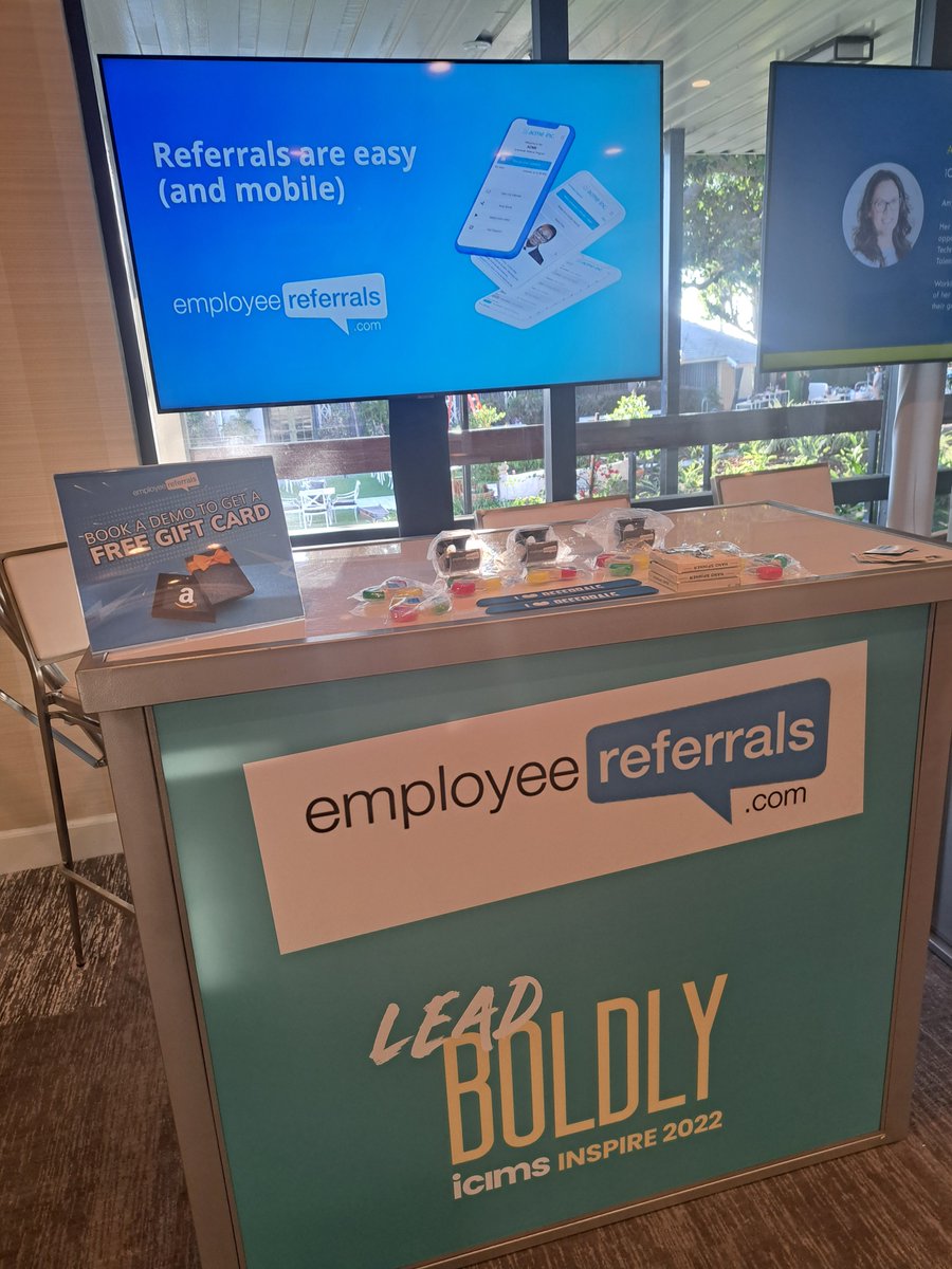 Come see us today at #iCIMSINSPIRE. Your #employeereferral program will thank you!
