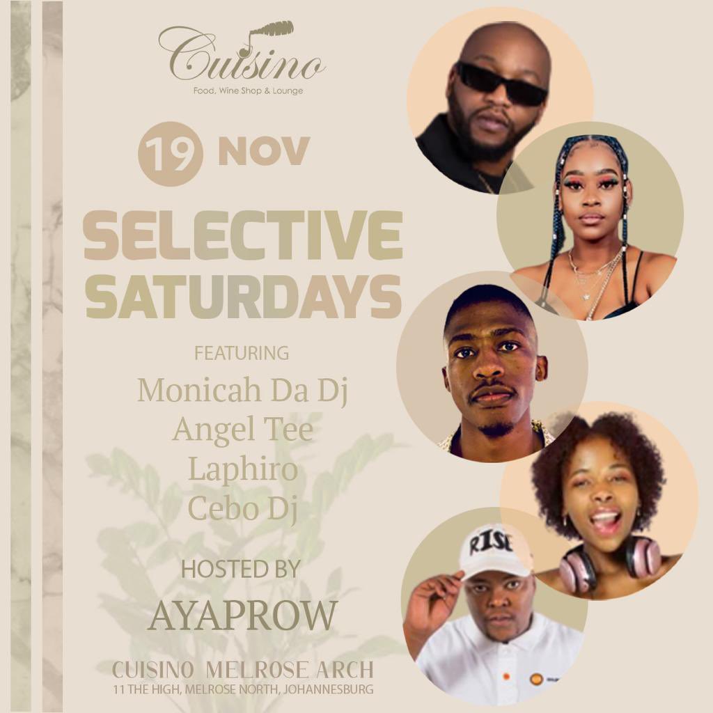 AYAPROW_BIGGFUN's tweet photo. Thursday :
Hard Rock Cafe Johannesburg
#ChillersThursday
Then Later Shakers Bar Maboneng JHB
#ValueOfTimeAlbumTour
Friday :
VOW FM (Voice of Wits)
#ValueOfTimeAlbumRadioTour
Saturday :
Cuisino
#SelectiveSaturdays #DeepHouse
Letโs Gooo ๐๐๐ https://t.co/Bb4kRM2wjU