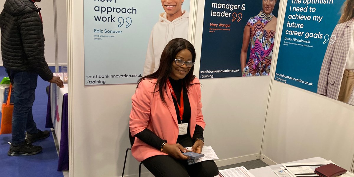 SBILondon's tweet photo. What a fantastic day at @RetrainExpo @TheBusinessShow!

Our #upskilling team have had a blast 💥 meeting so many Londoners interested in retraining or increasing their earning potential with fully-funded &amp; accredited learning.

If your SME is prepping for 2023, come say hello! 👋 https://t.co/vYt1heVo4j