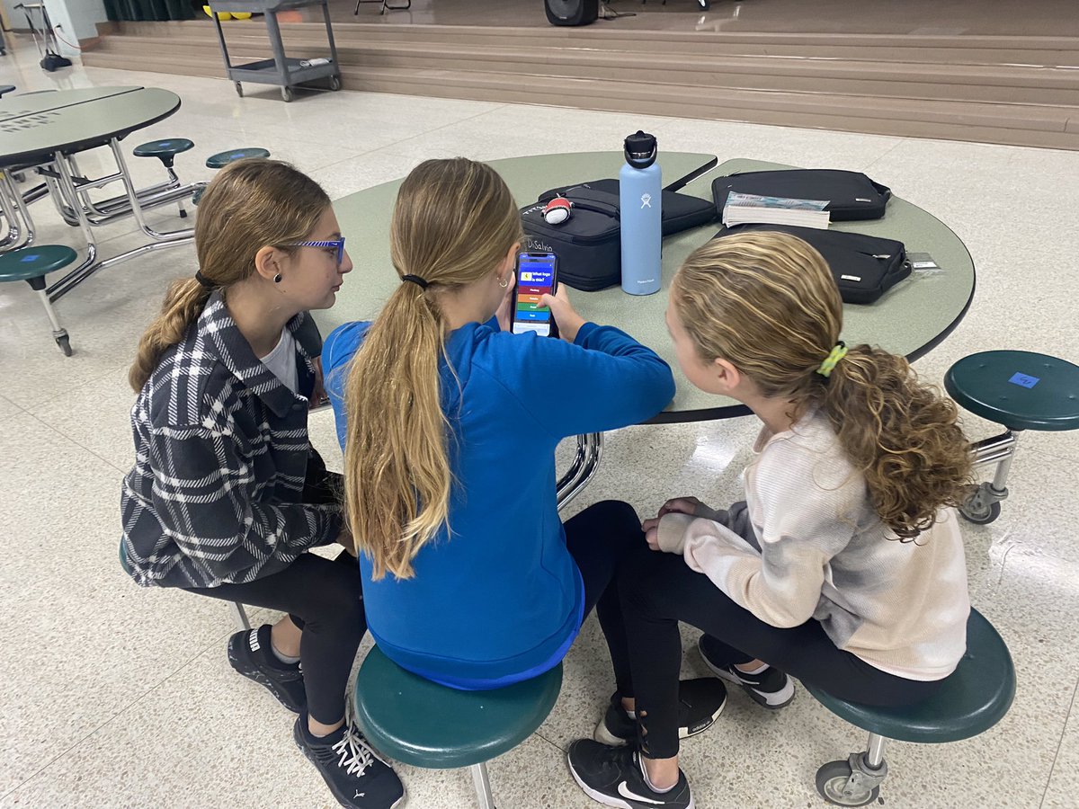 JenMPage's tweet photo. Cold day =no after lunch patio time for 6th grade @BV_MiddleSchool but that doesn’t mean no fun! @gimkit #Fishtopia has kids engaged! Today we are identifying company logos, tomorrow maybe vocab or math? Music/sports trivia? @DrMattGallatin @MrStone7767 https://t.co/SSptapgeVQ