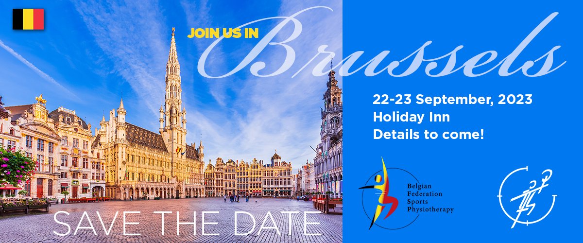 BFSP Belgian Federation of Sports Physiotherapy (@bfsp_sportkine) on Twitter photo 📢🤩We are proud to announce that the 🇧🇪 <a href="/BFSP_sportkine/">BFSP Belgian Federation of Sports Physiotherapy</a> was selected to host a 2-day Sports Physiotherapy symposium together with <a href="/IntFSPT/">IFSPT</a> 🤝in 2023 ! 🥳
✅SAVE THE DATE: 22 - 23 September 2023
We are looking forward to welcome the global sports physiotherapy community 🇧🇪 !! 📢🤩We are proud to announce that the 🇧🇪 <a href="/BFSP_sportkine/">BFSP Belgian Federation of Sports Physiotherapy</a> was selected to host a 2-day Sports Physiotherapy symposium together with <a href="/IntFSPT/">IFSPT</a> 🤝in 2023 ! 🥳
✅SAVE THE DATE: 22 - 23 September 2023
We are looking forward to welcome the global sports physiotherapy community 🇧🇪 !!