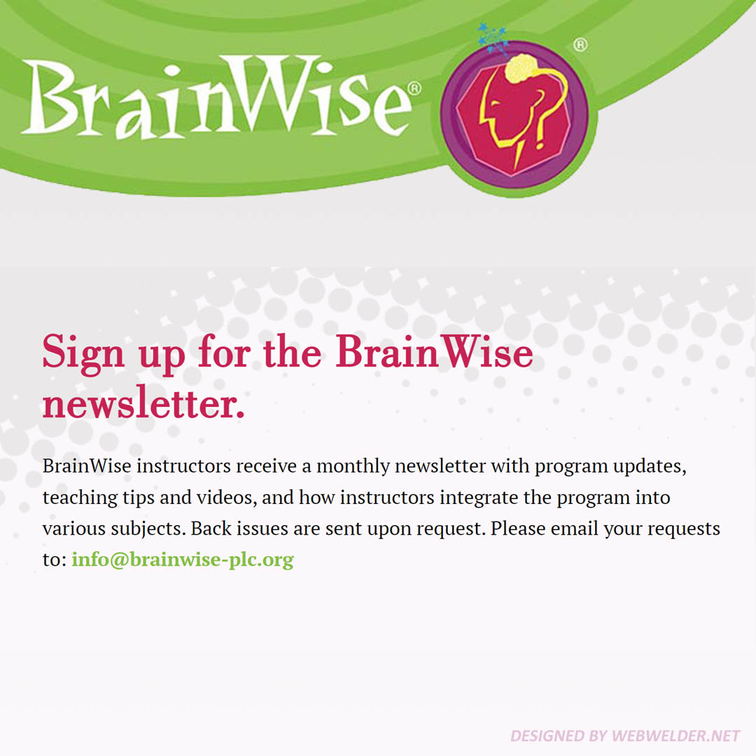 BrainWisePLC's tweet photo. Sign up for the BrainWise newsletter.
BrainWise instructors.....
Learn More: https://t.co/PgazBjALYf
#socialemotionallearning #criticalthinking #education #educators #childdevelopment #children #products #services https://t.co/RX9GeflOtL