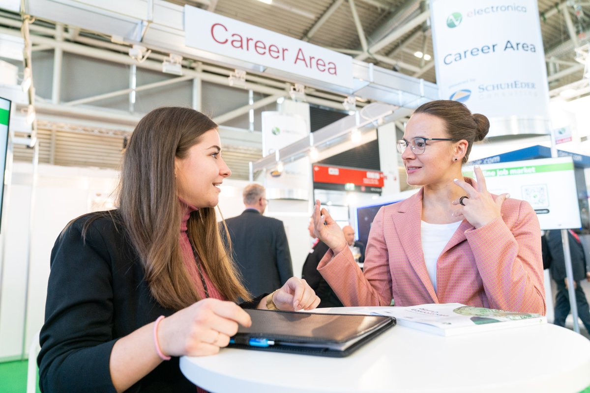 Are you passionate about the #electronics #industry and want to know what it has in store for you? Then stop by in hall B4, where professionals will answer all your career-related questions. Tomorrow is also student day at #electronicaFair 2022. One more reason to come and visit!