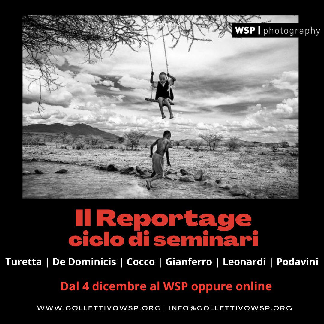 Da dicembre passa le tue domeniche insieme al WSP, con un nuovo ciclo di seminari dedicato al reportage insieme a grandi autori e fotografi 🤩

Qui tutte le informazioni per iscrivervi:
collettivowsp.org/formazione/il-…