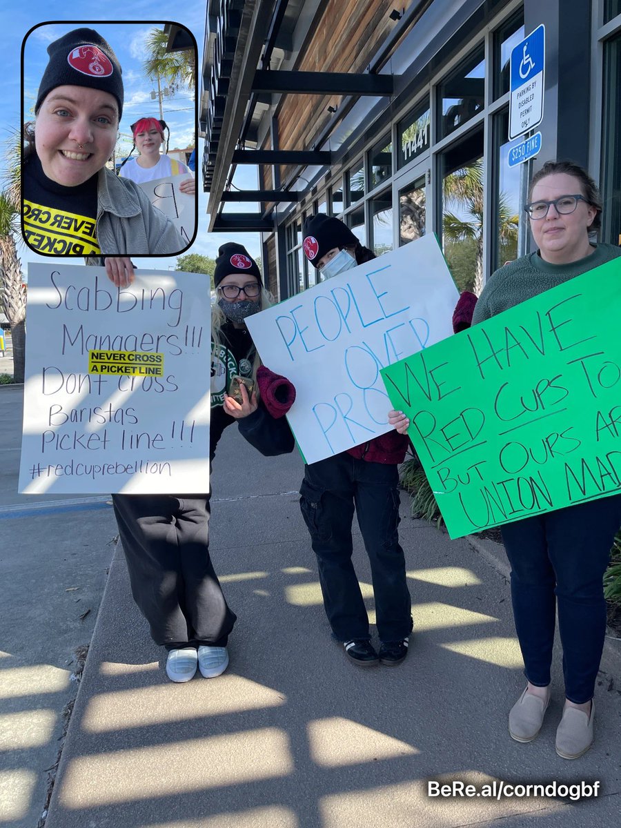 u know we gotta be real on that picket line! #redcuprebellion #nocontractnocoffee