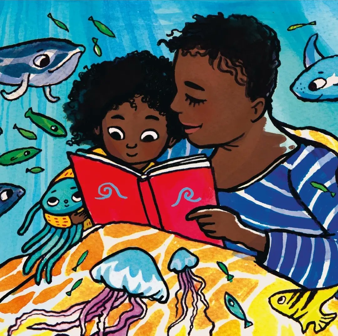 mbifebooks's tweet photo. NATIONELLA LÄSDAGEN❣️📚 Den här ljuvliga bilden av Matilda Ruta kommer ur den fantastiska bilderboken ”Det djupa blå” med text av Emily Joof. Ett boktips på nationella läsdagen!
#nationellaläsdagen #barnbokstips #detdjupablå #emilyjoof #matildaruta #rabensjögren https://t.co/pt5EqJVLwA
