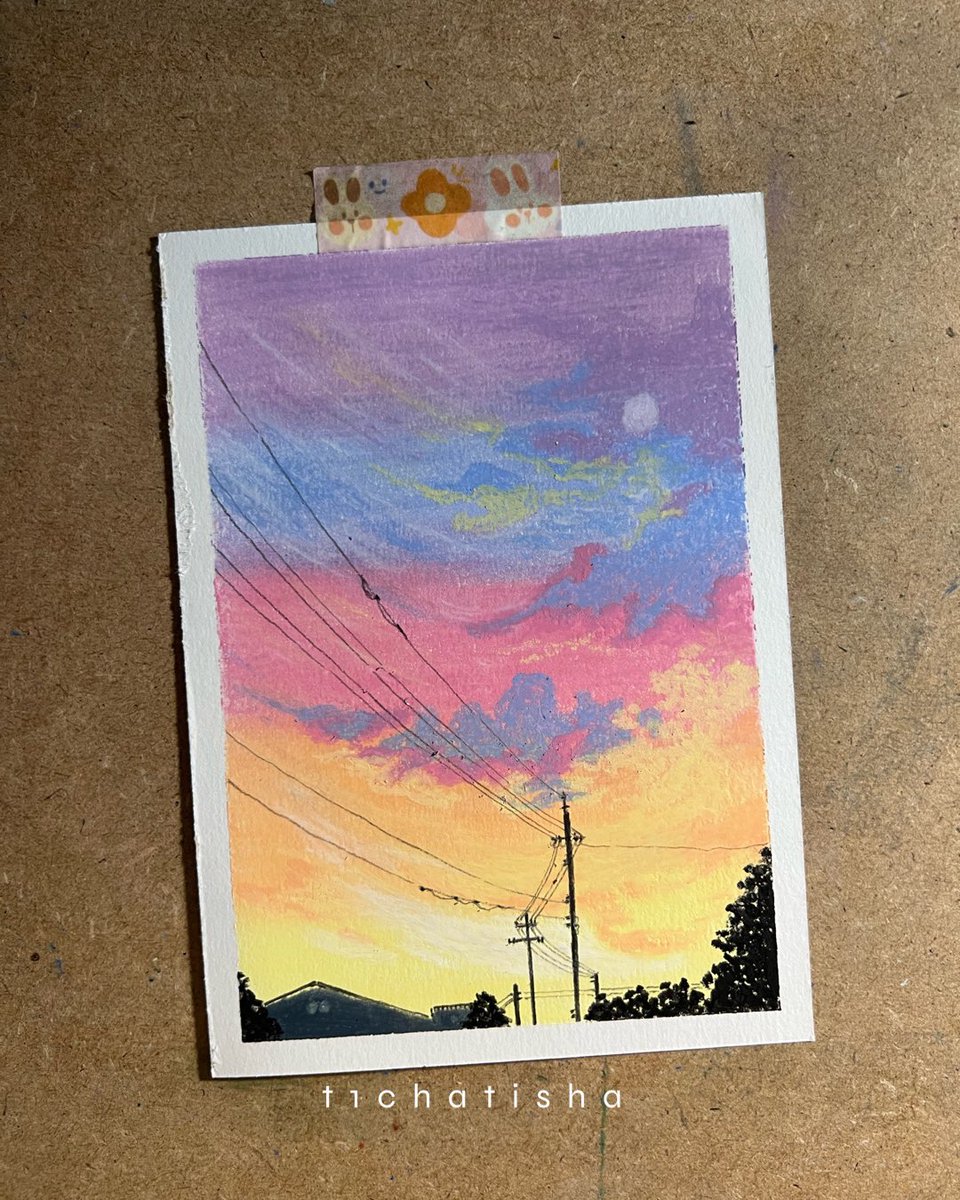 กระดาษแผ่นสุดท้าย ของสมุดเล่มที่ 3 กับน้องเสาไฟเสาเอยกลอยใจฮะ ｡•◡•｡*: ꒰ winter.ori 💐 ꒱ #ทิชาสิวาด #oilpastel #สีชอล์ค #สีชอล์ก #mungyo