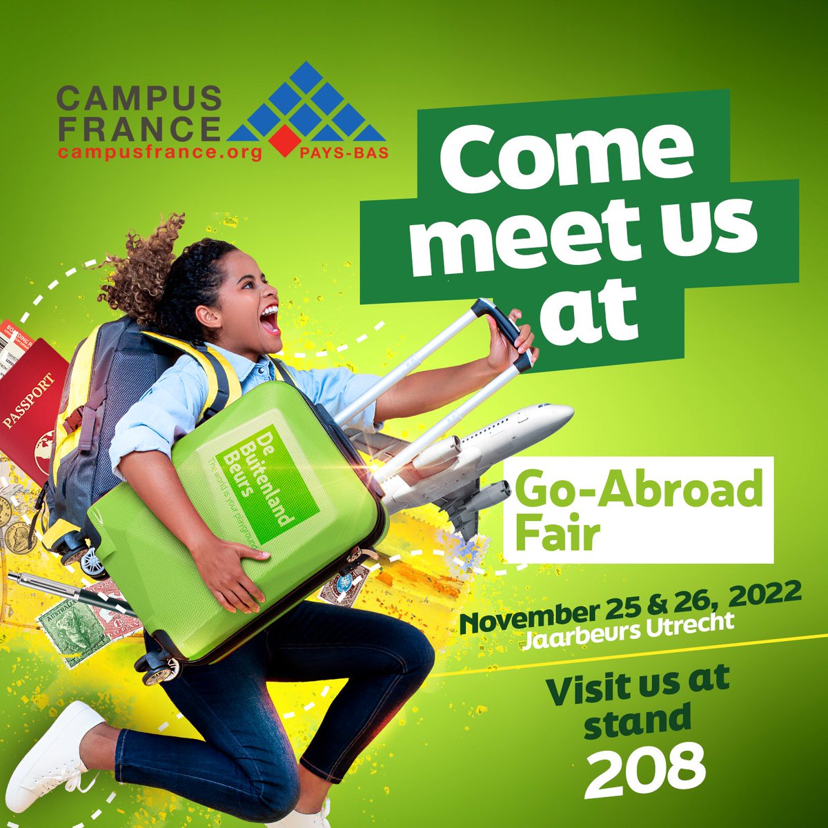 Only one week left for the annual #Buitenlandbeurs at the #Jaarbeurs in Utrecht on 25 and 26 November. Campus France NL will answer all your questions concerning studying in France. Venez nombreux ! 
@ifnl_nl <a href="/CampusFrance/">Campus France</a> <a href="/GoAbroadFair/">De BuitenlandBeurs</a>