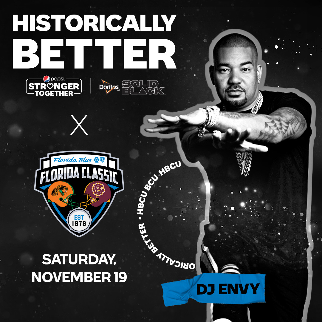 Florida Classic weekend is here!! Can’t wait to witness the FAMU Rattlers and B-CU Wildcats battle it out for bragging rights. If you’re on the ground, be sure to swing by Stronger Together’s #HistoricallyBetter Tour, featuring DJ Envy along with surprise guests.