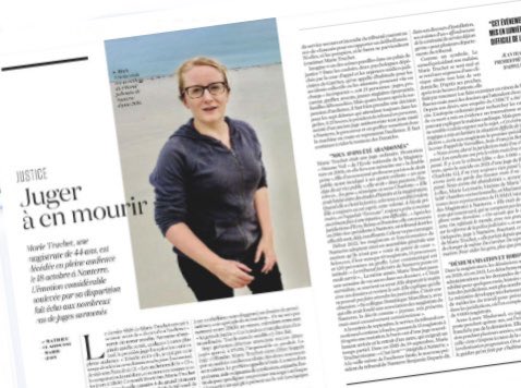 « Juger à en mourir » 

Dans @lobs en kiosques ce jeudi notre enquête sur Marie Truchet, juge de Nanterre morte en pleine audience et l’écho considérable dans la justice 

Lien : nouvelobs.com/societe/202211… #justice