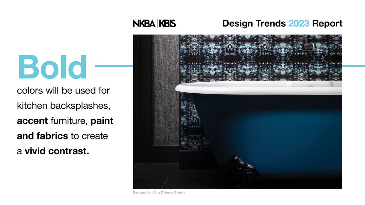 What's the future of kitchen and bath design? Download our Design Trends report to see what colors, materials, products, layouts, technology and more will dominate in the home over the next 2-3 years. For more: bit.ly/3yNWEYf