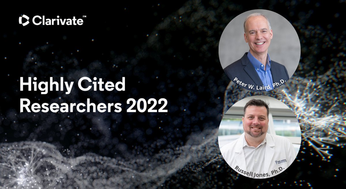 Van Andel Institute (VAI) (@vainstitute) on Twitter photo Congratulations to Dr. Peter W. Laird (<a href="/peterwlaird/">Peter W. Laird (@peterwlaird.bsky.social)</a>)  and Dr. Russell Jones (<a href="/DrRGJonesLab/">Russell Jones</a>), who were named to the 2022 <a href="/Clarivate/">Clarivate</a> Highly Cited Researchers list! See more at vai.org/highly-cited-r… Congratulations to Dr. Peter W. Laird (<a href="/peterwlaird/">Peter W. Laird (@peterwlaird.bsky.social)</a>)  and Dr. Russell Jones (<a href="/DrRGJonesLab/">Russell Jones</a>), who were named to the 2022 <a href="/Clarivate/">Clarivate</a> Highly Cited Researchers list! See more at vai.org/highly-cited-r…