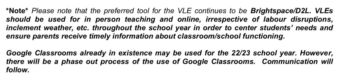 As much as we talk about “voice and choice”, diverse learners, and differentiation, I wish I understood why <a href="/PeelSchools/">Peel District School Board</a> wants to force educators into using the same VLE. Especially one, that in my experience, isn’t preferred by students. <a href="/PDSBDirector/">Rashmi Swarup</a> #OntEd