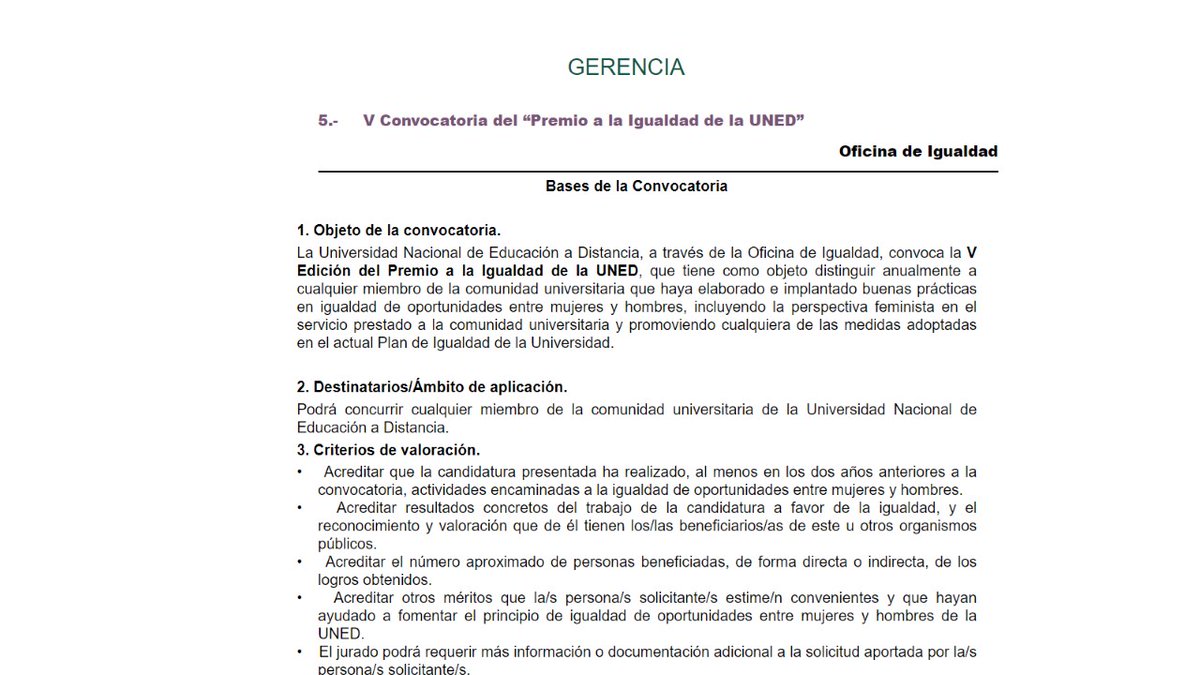 FacDerecho_UNED's tweet photo. V Convocatoria del “Premio a la Igualdad de la UNED”
Podrá concurrir cualquier miembro de la comunidad universitaria de la UNED.
Plazo presentación candidaturas hasta el 1 de diciembre de 2022
Bases: https://t.co/AUxwbvO47h https://t.co/J34PDR5qd2