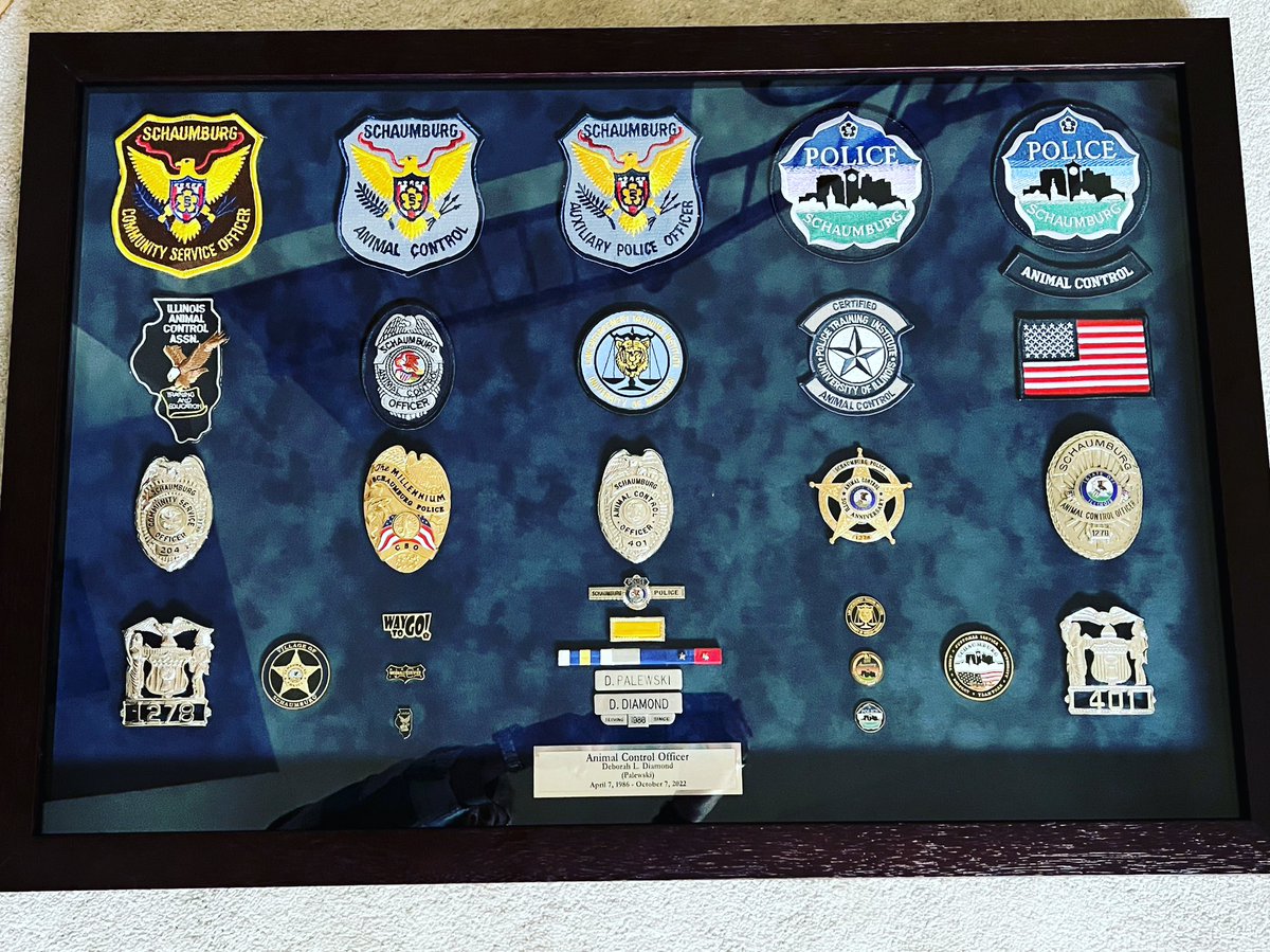 They say in Law Enforcement when you retire, this is your career in a box. I had one hell of a career!🖤💙🖤
