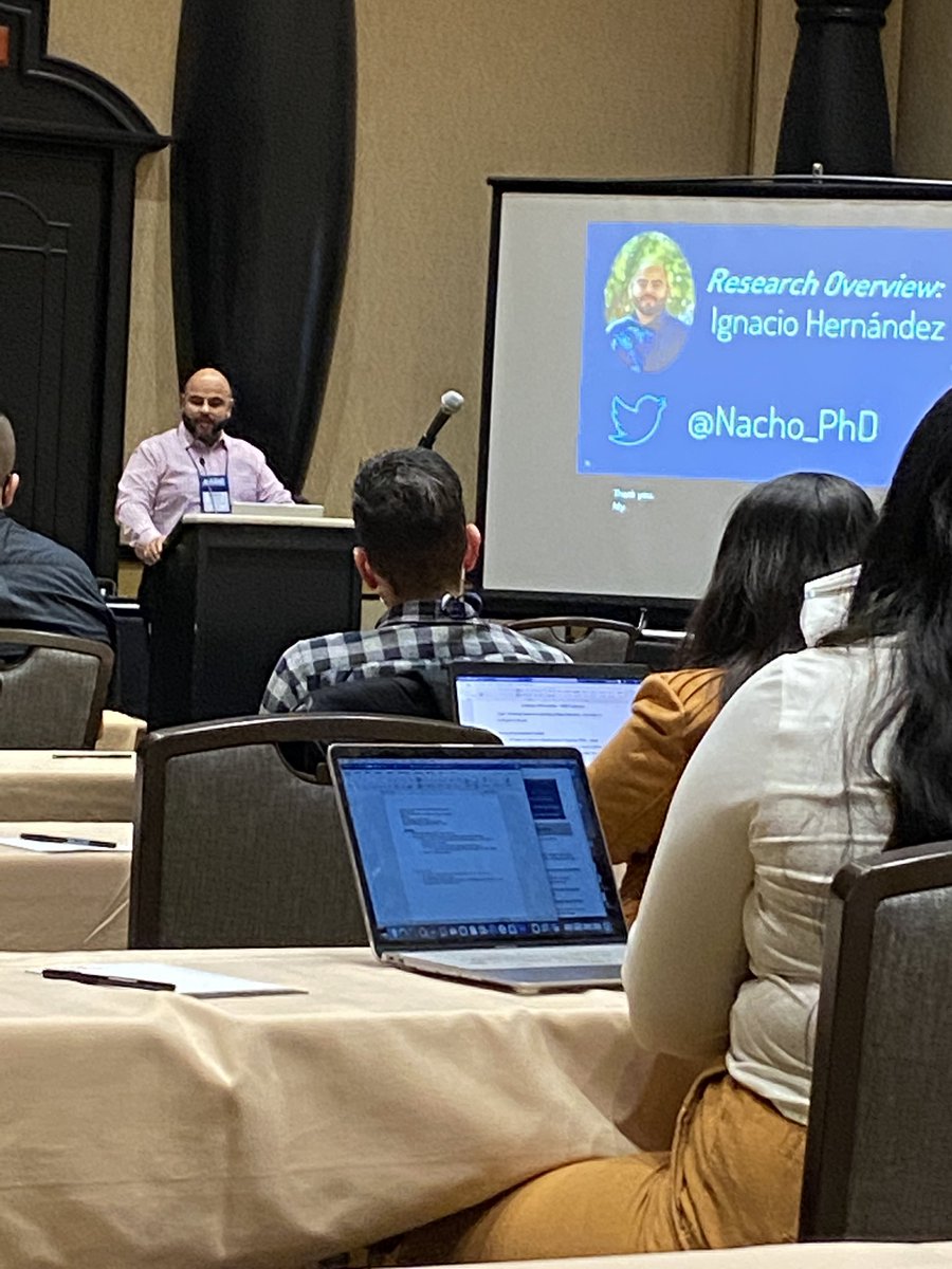 Dr. <a href="/Nacho_PhD/">Ignacio Hernández Jr</a> in action presenting on his #ASHE2022 session on Latinx/a/o Leaders