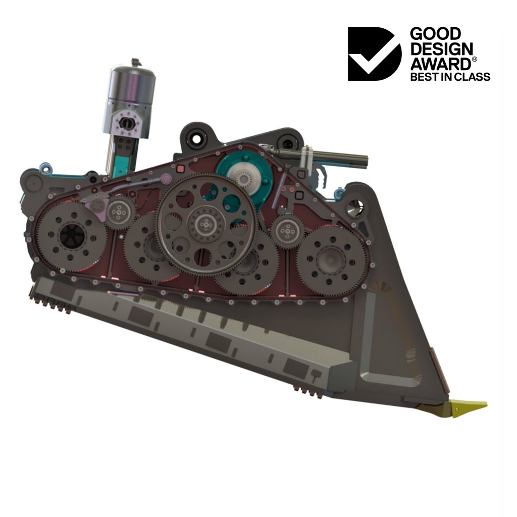 Hammerhead Crusher Bucket 2022 Good Design Award Best in Class: Engineering Design Flip Screen Australia has developed a new on-site and mobile crushing system for the mining & recycling industries. The Hammerhead crusher bucket achieves high-volume crushing rates. @FlipScreen