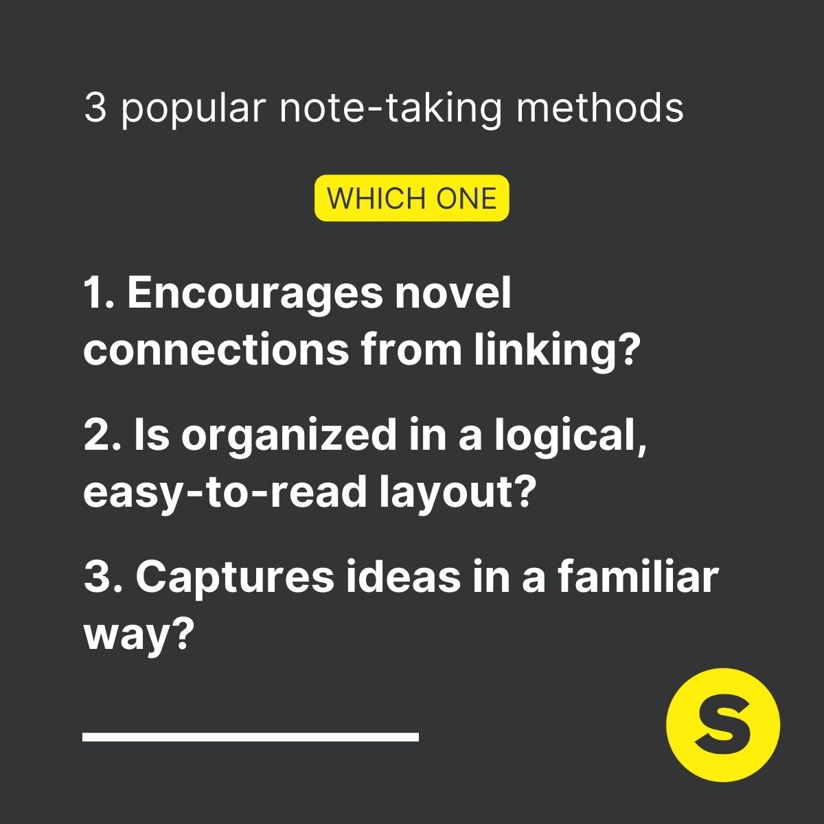 RealStickyApp's tweet image. 🤓 Did you know there's a note-taking method for your specific learning style and needs? Find your method with our breakdown of three popular note-taking methods for students and professionals.

Learn the pros and cons of each at sticky.app/post/note-taki….

#stickyapp #notetaking