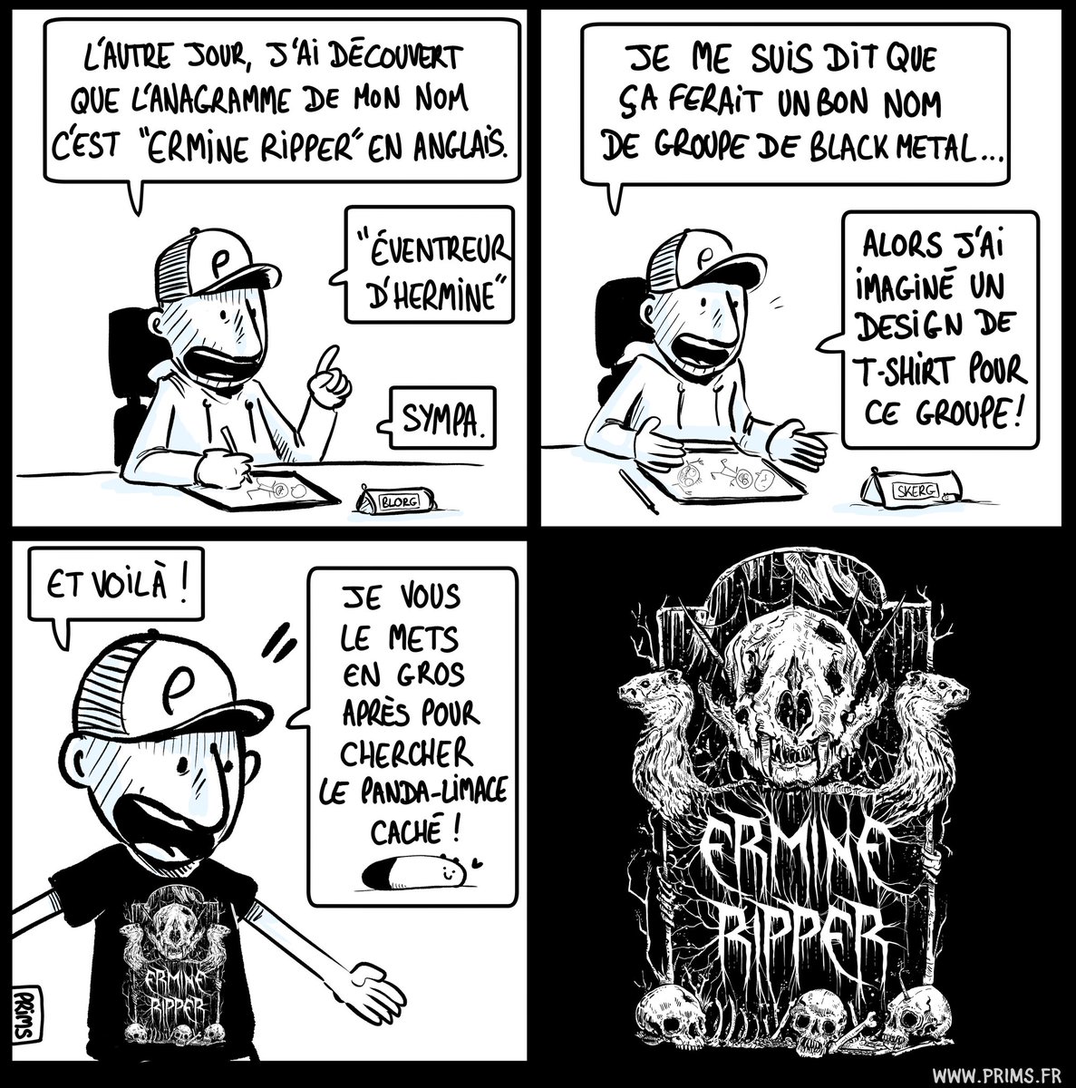 La genèse du merchandising officiel de 🤘 ERMINE RIPPER 🤘