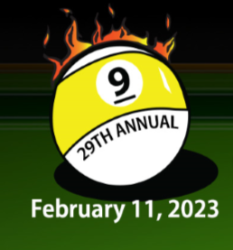 Save The Date - February 11, 2023
29th Annual Great Balls of Fire 9-Ball Billiards Challenge
conta.cc/3V6Xist