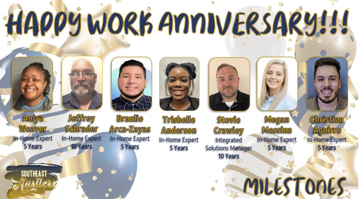 Happy Work Anniversary to our Hustlers!! 🤩🎉♥️