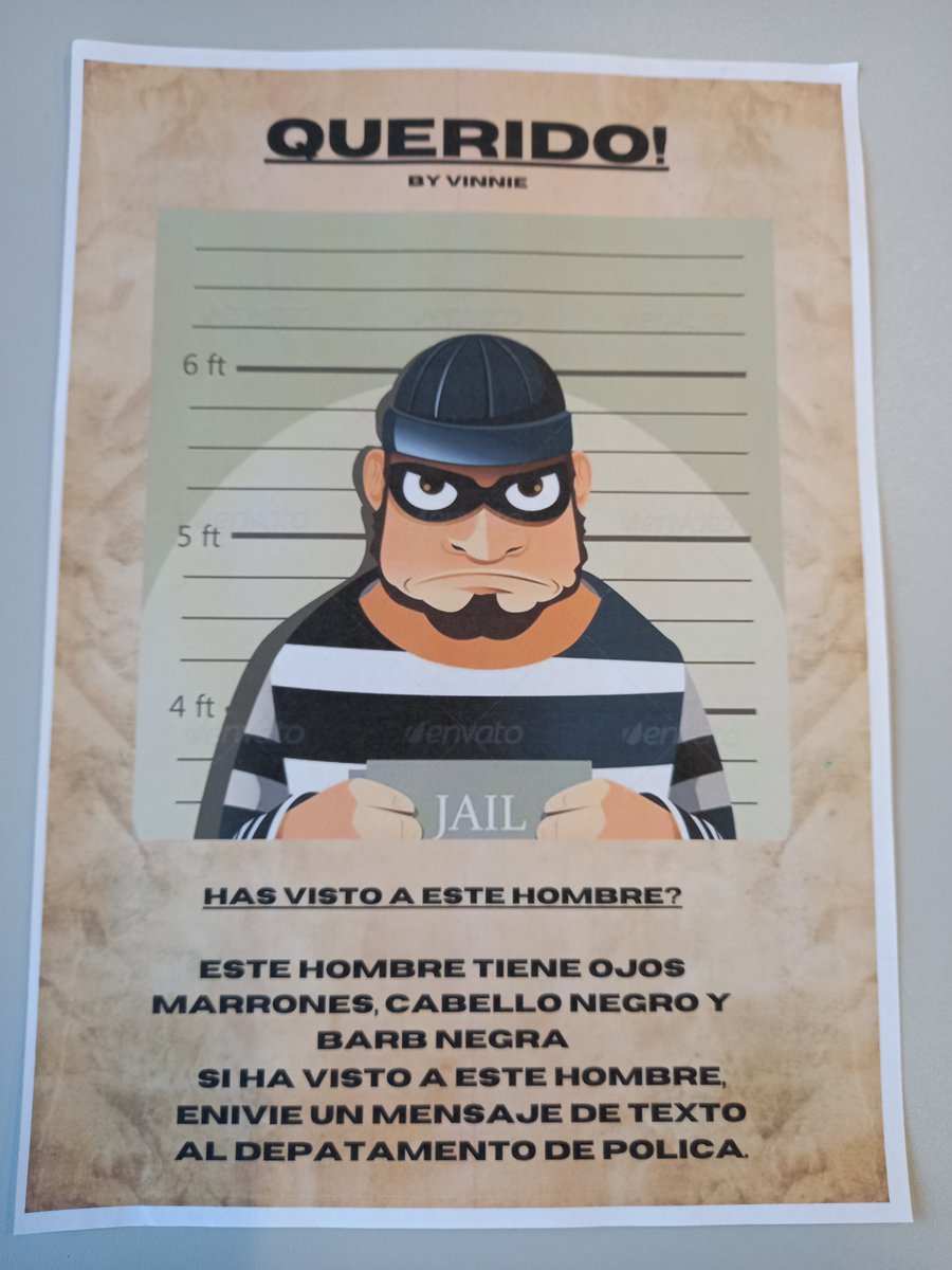 'Wanted' posters designed by our #MaidaValeYear7 in Spanish. Such a creative and fun way to revise physical description!😀#mfl #spanish #languages #creativity #maidavaleschool  #mfltwitterati #teacherofspanish <a href="/MaidaValeSchool/">Maida Vale School</a>