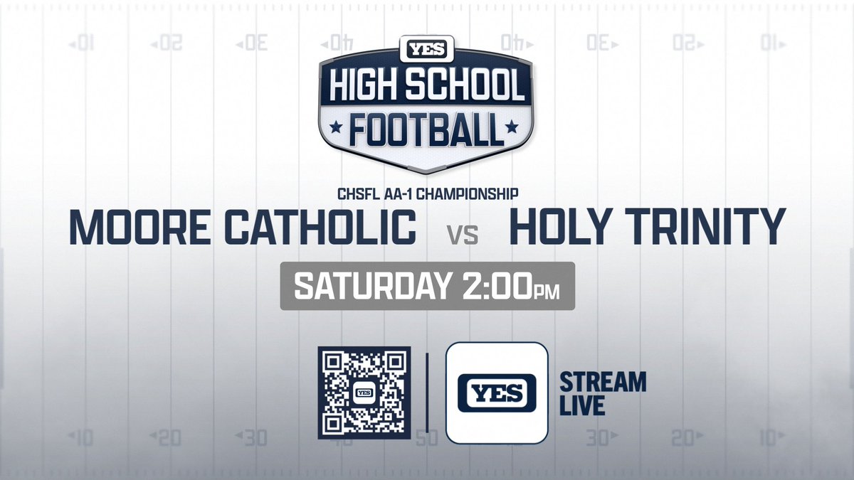 YESNetwork's tweet photo. Stream the Catholic High School Football League Championship tripleheader this Saturday on the YES App! 
 
11am @MountToday vs. @XavierKnights 
2pm @MooreHSFootball vs. @HTHS_Athletics   
5pm @Ionafootball vs. @StAnthonysAth 
 
WATCH: https://t.co/0cgHA97Iau

 @NYCHSFL 
#nychsfl https://t.co/aBfrY4z6KD