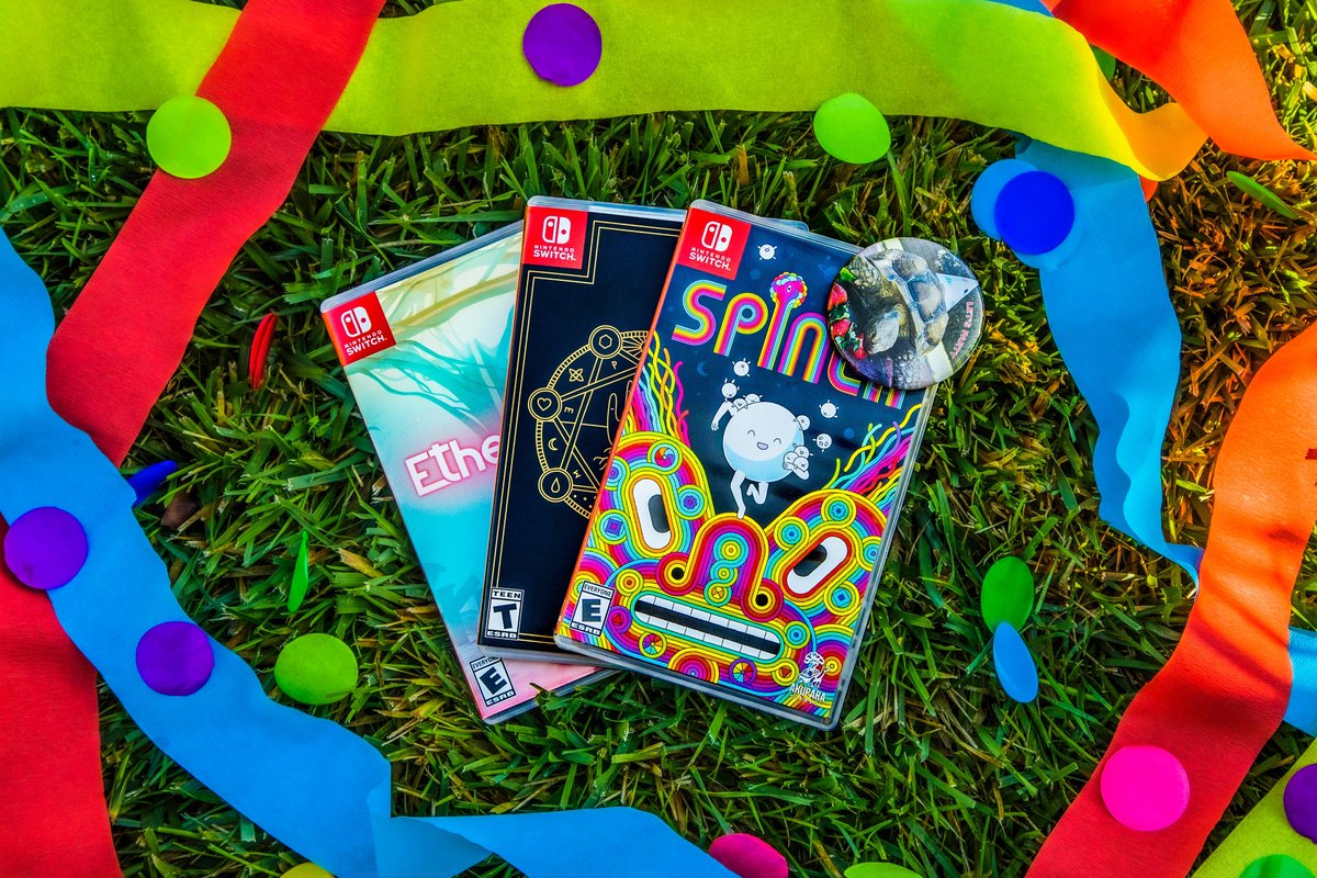 akuparagames's tweet photo. 🔥Did someone say PHYSICAL AKUPARA BUNDLE for only $66.66?!👀

Our birthday month may be over but you can still celebrate the 🥳AKUPARTY🥳 with physical versions of Mutazione, Etherborn and Spinch thanks to  @iam8bit !🎂

🐢https://t.co/r4Xt5Eziy4 https://t.co/FEscwLZpvl