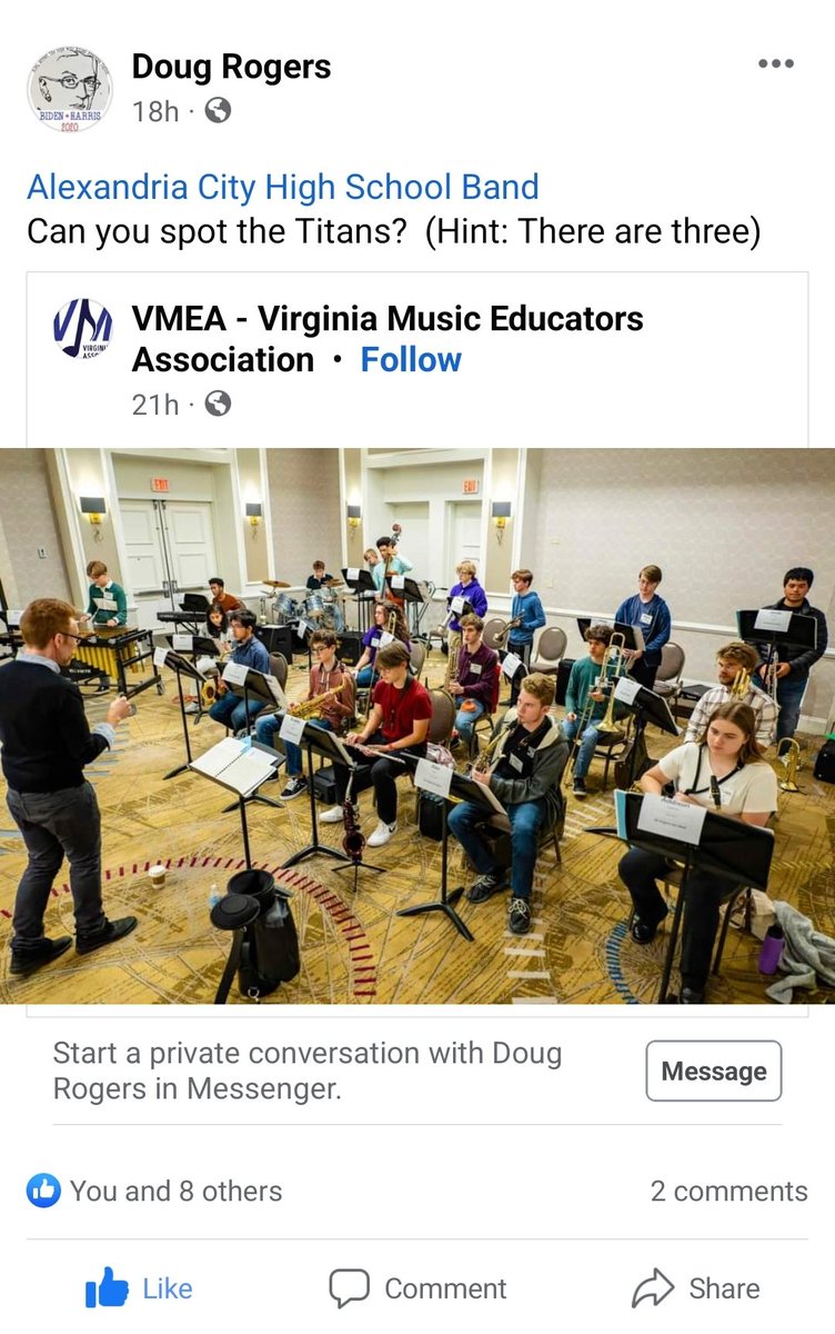 AchsBand's tweet photo. When your Associate Director of Bands, can't help but brag about his stellar musicians!!! 😊

 Alexandria City High School Band Students representing in Richmond, VA. #TitanPride https://t.co/sO3HELmOOD