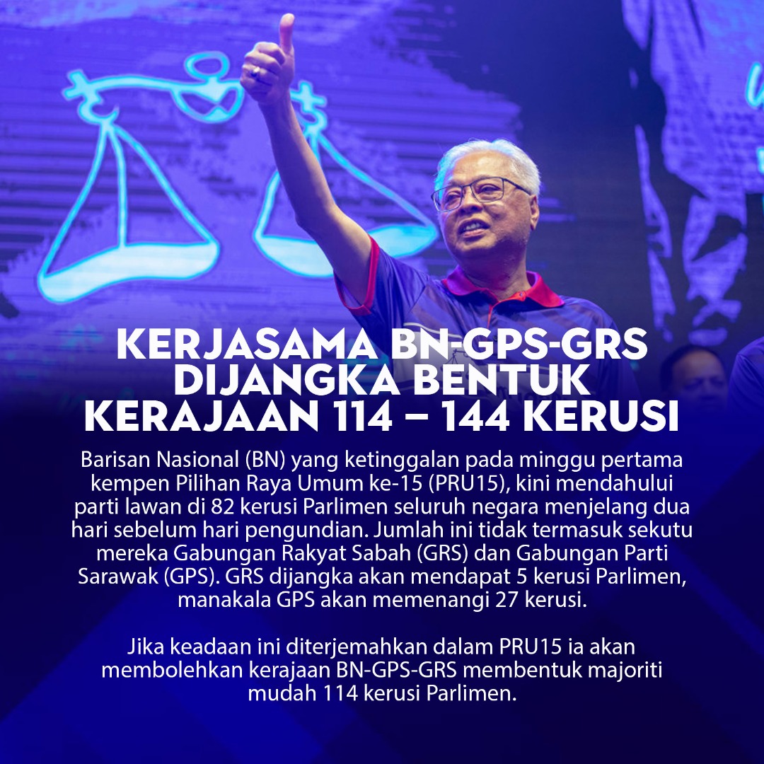 Semoga kemenangan milik BARISAN NASIONAL! 

#TiadaJanjiLihatBukti #KestabilanDanKemakmuran #KeluargaMalaysia #BN4Malaysia
