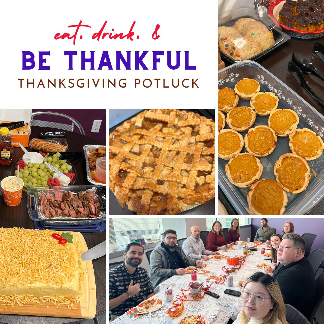 AravendaGlobal's tweet photo. At our Thanksgiving potluck today. Thank you to everyone who was able to participate!
#Aravenda #consignmentsoftware #saas #shopify #shopifypartner #consignment #womanowned #ecommerce #resale #reseller #consignmetshop #consignmentstore #thanksgiving #team #potluckparty https://t.co/ci9l0VIPwI