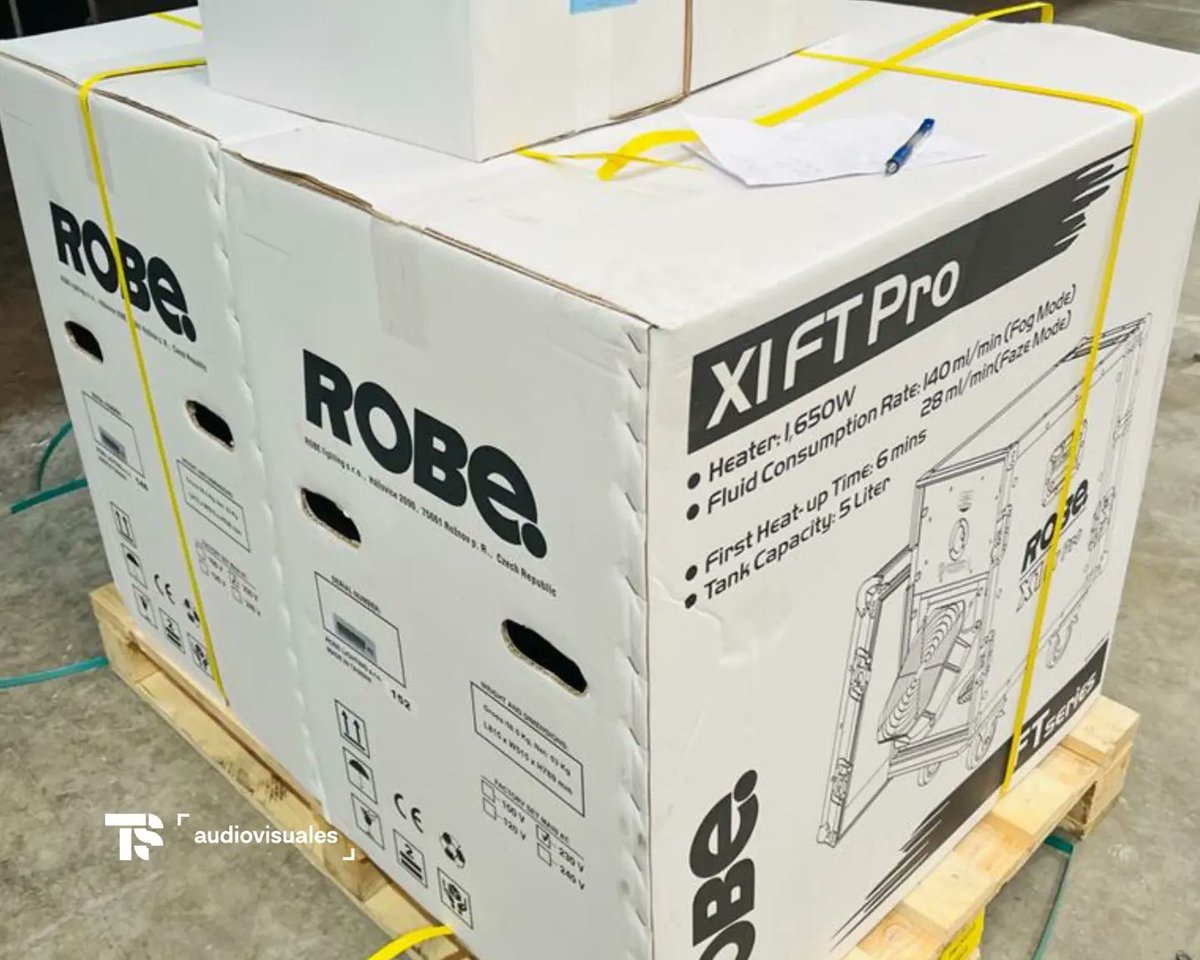 𝐘𝐀❗𝐃𝐈𝐒𝐏𝐎𝐍𝐈𝐁𝐋𝐄 | 📌
#Robe X1 FT Pro
Una de las mejores máquinas #fog – #haze del mercado ideal xa conciertos y eventos de gran tamaño.
Perfecta para producir una neblina fina y uniforme o neblina potente según su uso
<a href="/Robelighting/">Robe Lighting</a>
<a href="/TSaudiovisuales/">TS audiovisuales</a> 
#TSaudiovisuales