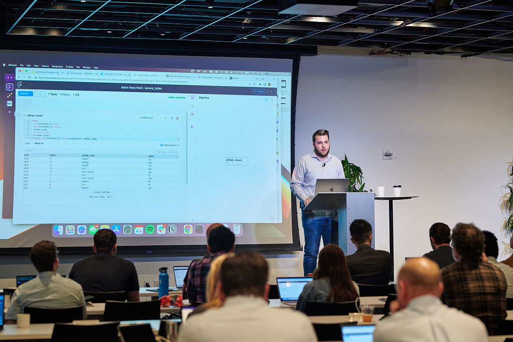astronomerio's tweet photo. Would you like to have a hands-on experience with Astro, our #cloud-based orchestration platform powered by #Airflow? Join #AstroDays: Chicago to participate in a workshop!
Register today: https://t.co/1wtEP1qwKa https://t.co/HBwm4MEhgw