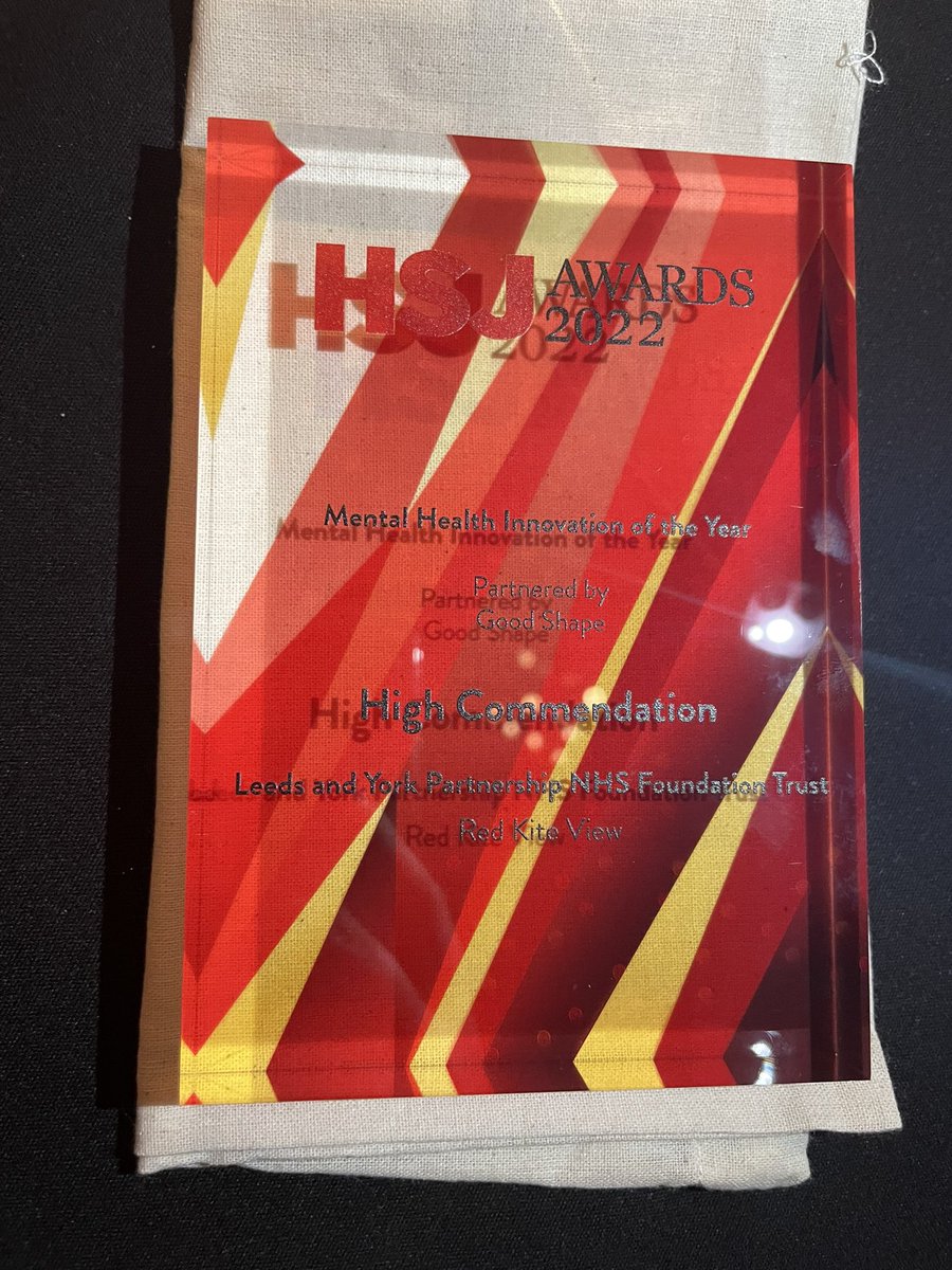 So proud of our team, highly commended <a href="/DrRuthClinPsych/">Ruth Sutherland</a> #redkiteview <a href="/LeedsandYorkPFT/">Leeds & York Partnership NHS Foundation Trust</a>