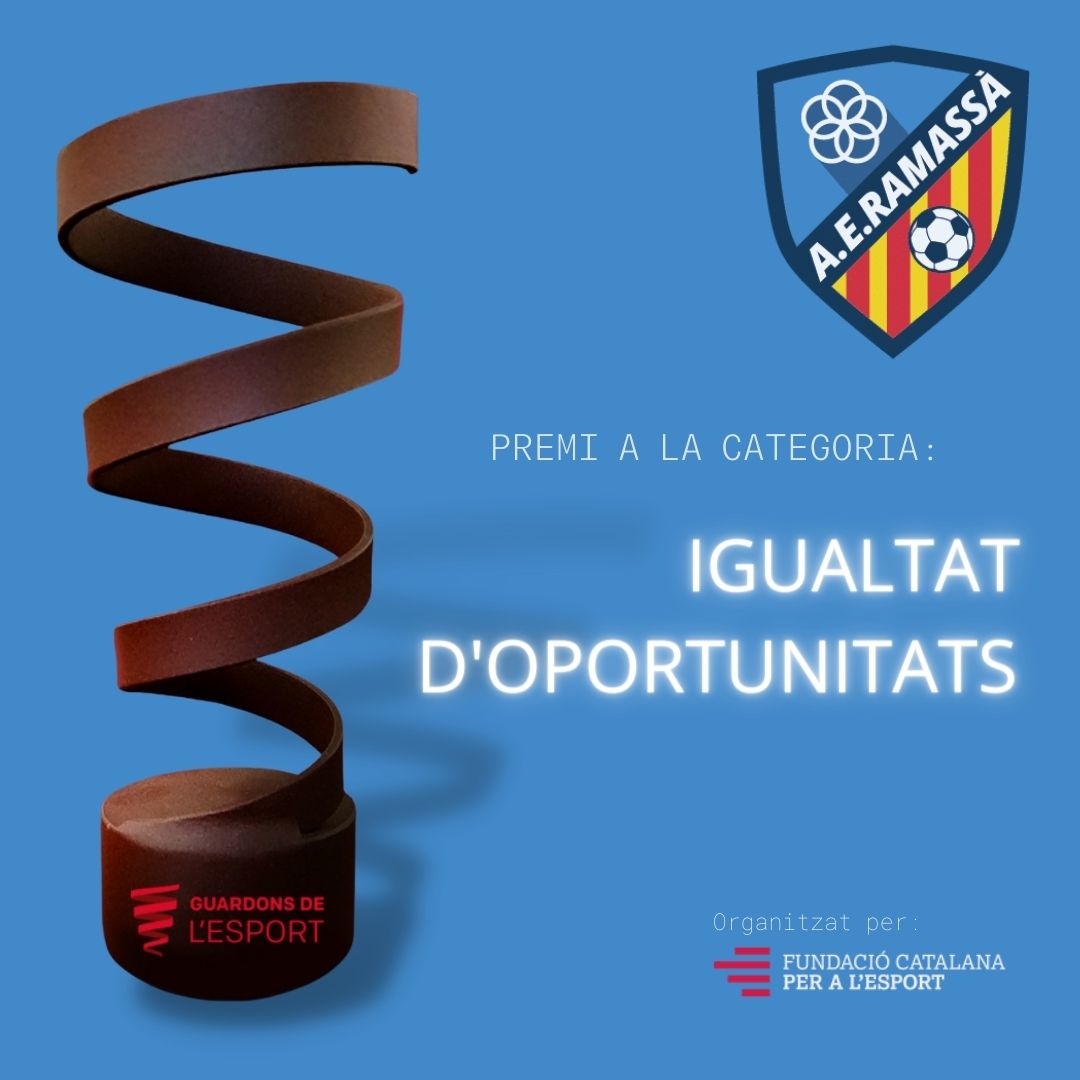 aeramassa's tweet photo. Molt contents del premi a la categoria igualtat d'oportunitats atorgat per @FCEsport en els #Guardonsdelesport22.

Agraïr especialment el suport de la @FundacioFCB, i la col·laboració d'@ACNURspain @CEARefugio , fundació apip-acam i @ACATHI.👏🏻

#footballforthegoals #withrefugees https://t.co/HtQdoPG4KM