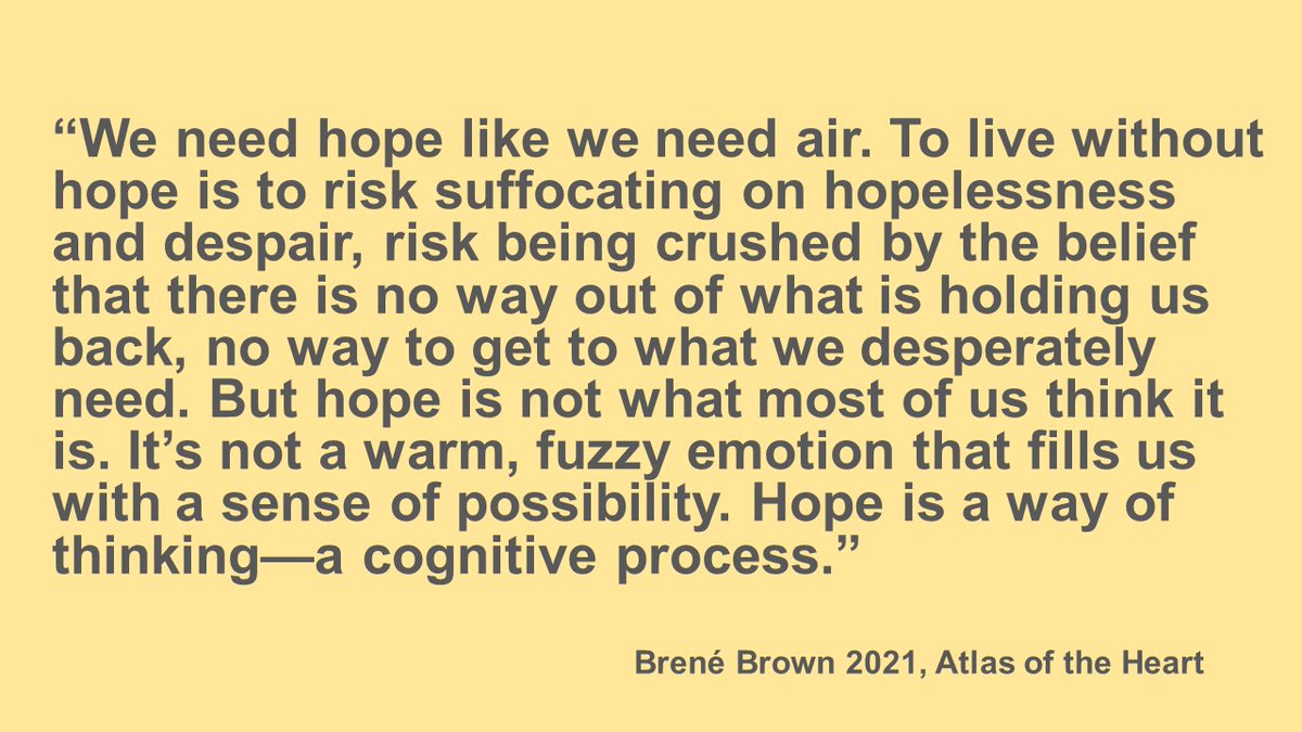 Hope is essential in providing everyone with the motivation to achieve their aspirations. However, hope is not unfounded optimism. In extremis, optimists may die of a broken heart. jimcollins.com/concepts/Stock… Hope recognises reality, but has sound end goals to realise. #ReflectionFTD