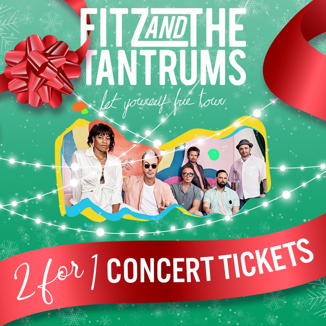 We’ll make it up someday… and that day is today! Get a 2-for-1 deal on ‘Let Yourself Free’ Tour tickets between now and December 6th, or while supplies last. ❤️💚🎟️ fitzandthetantrums.com/tour