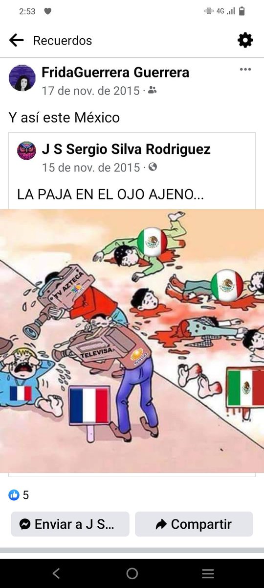 Fridaguerrera's tweet photo. De esos recuerdos de cuando. La mayoría de los medios no mencionaban lo que pasaba en México. Y ahora, bueno. #2015 #Recuerdos2015 https://t.co/BAp5R1Gqm0