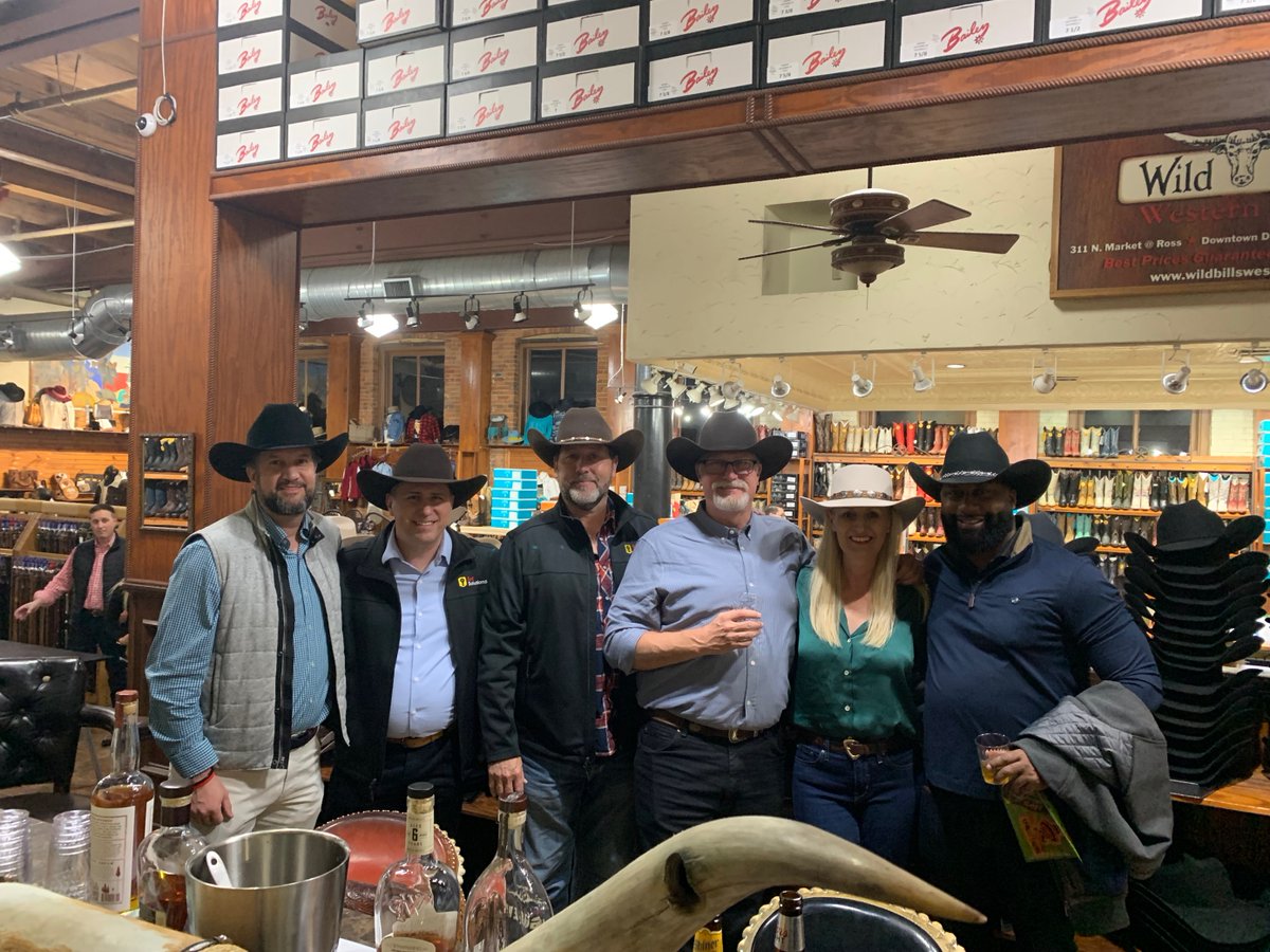 setsolutionsinc's tweet photo. Some new cowboys and girls are roaming around DFW today! Last night, we had a great time at our Cowboy Hats and Cigars event. Thank you to our sponsors @fortanix, @TenableSecurity and @Venafi 
#setsolutions #cybersecurity #cowboyhats https://t.co/ByxfFttFfO