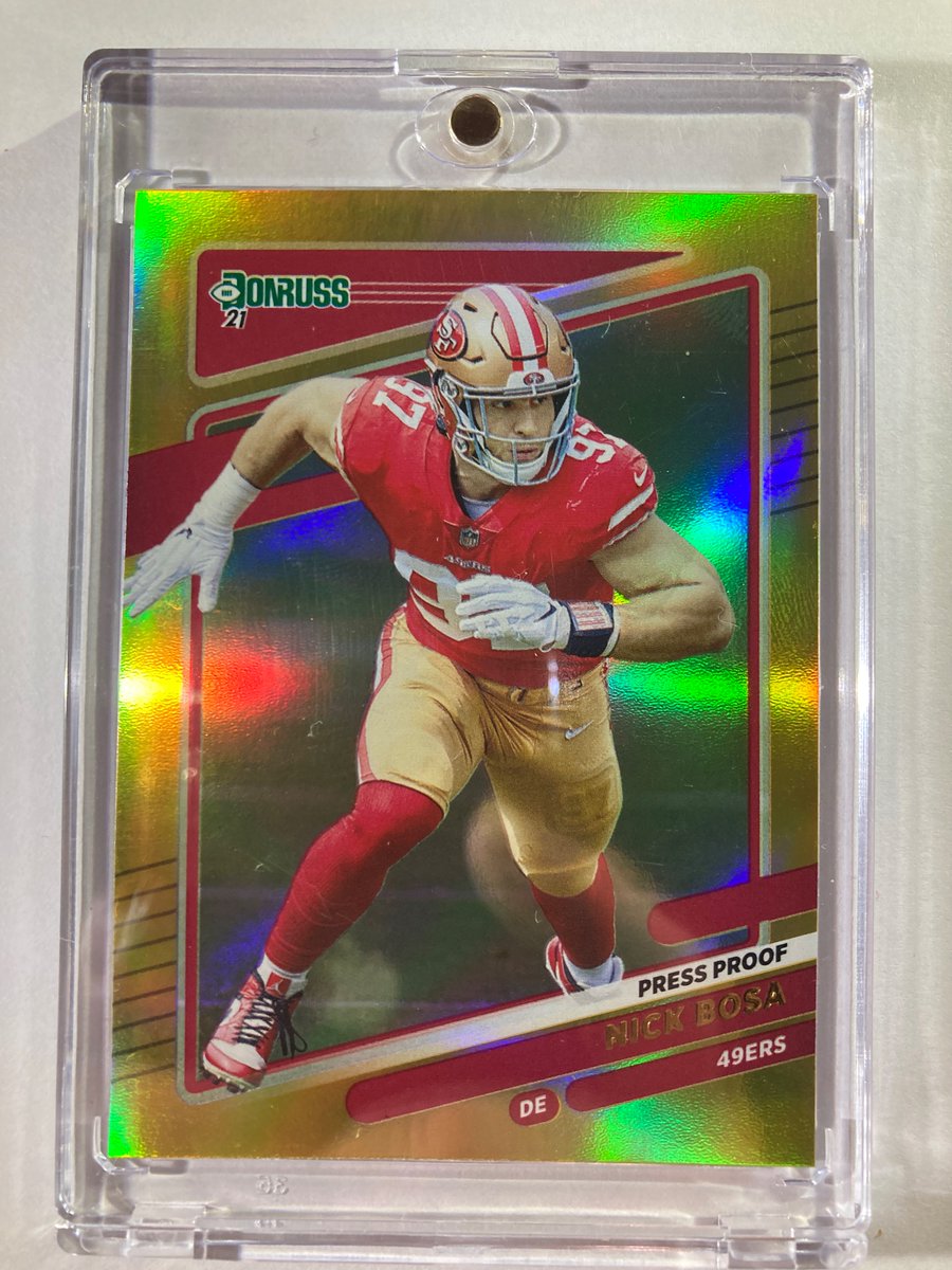 1218Sports's tweet photo. 🎁Appreciation Day Giveaway🎁

Winner will be picked Wednesday

#49ers 

🔥Nick Bosa Gold Press Proof

To enter
1. Follow
2. Retweet
3. Like

@sports_sell #SanFrancisco #NFL #MondayNightFootball https://t.co/ebZe21clzp