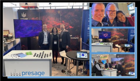 Wonderful to connect with so many amazing individuals at @SITC22 like @JimAllisonPhD, @PamSharmaMDPhD, and 𝗦𝗿𝗶𝗿𝗮𝗺 𝗦𝗮𝘁𝗵𝘆𝗮𝗻𝗮𝗿𝗮𝘆𝗮𝗻𝗮𝗻. If you didn't get to see how <a href="/PresageBio/">Presage Biosciences</a> adds a new dimension to #spatialbiology (poster #569) contact us to see what you missed