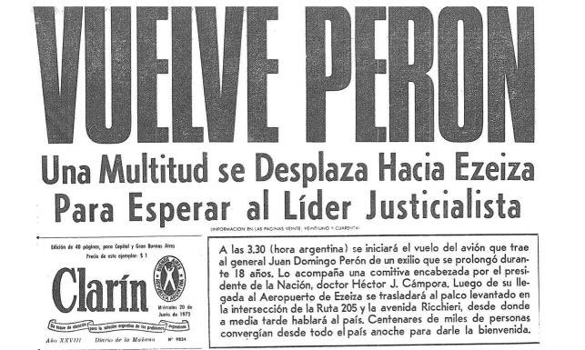 #50Años 🇦🇷✌🏽

Un puñado de jóvenes peronistas alquilamos un “Bondi” de línea en Córdoba y nos largamos a Bs As…

Íbamos a recibir al Gral Perón que regresaba al país luego de 17 años de exilio, lucha popular y proscripción política de la inmensa mayoría del pueblo argentino …