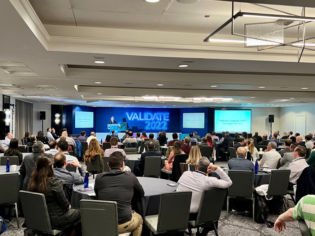 KneatSoftware's tweet photo. 🎙️Kicking off day 2 of the VALIDATE 2022 Conference with Patrick Mullin of @sanofi! Special thanks to our keynote speaker @jselanikio for his amazing opening remarks yesterday, and we're beyond excited for what's to come! 

#Keynote #Conference #Event #VALIDATE22 #Validation https://t.co/wpz4THjVXO