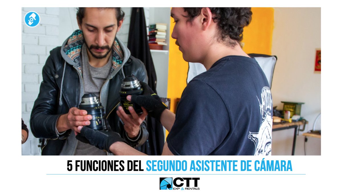 cttexp's tweet image. 2do Asistente de cámara:
1.- Prepara los equipos utilizados.
2.- Configura los ajustes de la cámara.
3.- Llena y acciona la claqueta.
4.- Lleva un reporte de las tomas realizadas.
5.- Administra las tarjetas de memoria de la cámara.

 #Asistentedecamara #SecondAssistantCamera