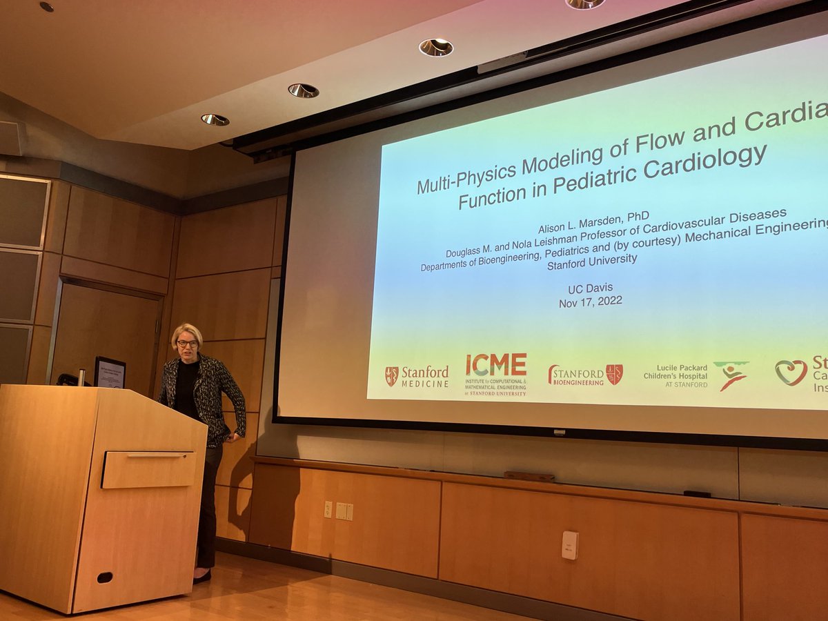 Terrific to welcome Professor Alison Mardsen to out ⁦<a href="/UCDavisBME/">UC Davis Biomedical Engineering</a>⁩ seminar series to hear about her cool computational work in pediatric cardiology #computation #modeling