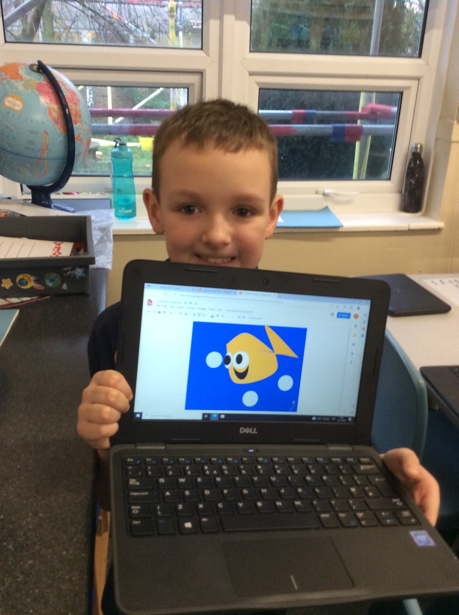 Year5Beck's tweet photo. Y5 have been busy developing their computing skills using Google Draw to create and edit images. #BeckComputing https://t.co/dttny2SgpY
