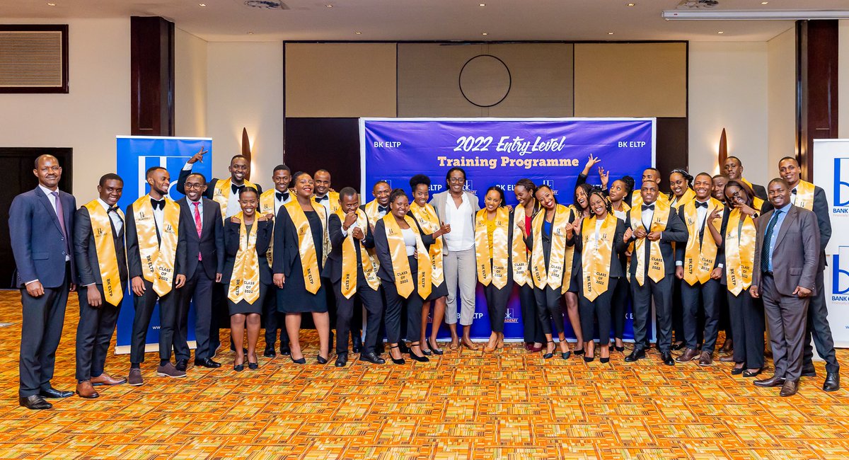 BankofKigali's tweet photo. @dkarusisi BK CEO said: ‘’It is a joyful day at Bank of Kigali. This program was setup to equip young graduates with hard and soft skills to make them brilliant bankers. I commend you for making it all the way and welcome to BK. Congratulations!’’ https://t.co/3thimj40Ew